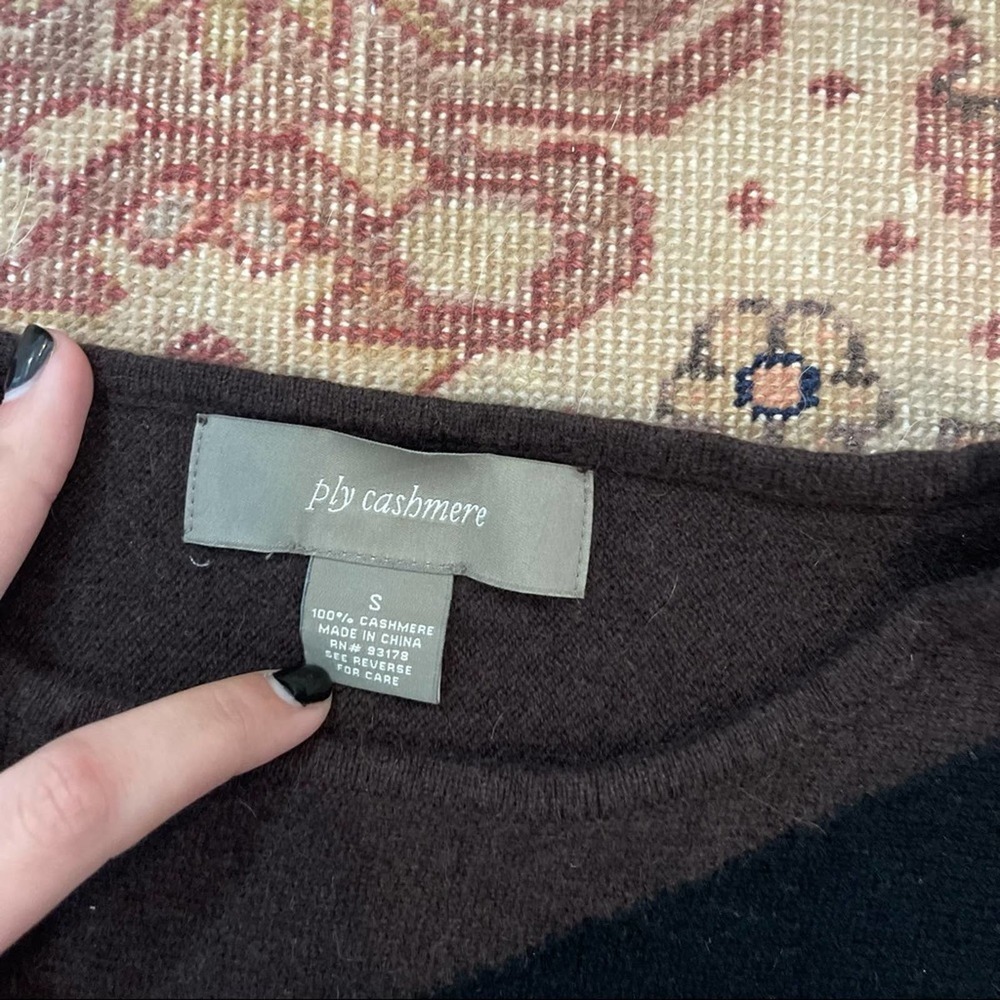 Ply Cashmere Colorblock Sweater - Picture 3 of 4